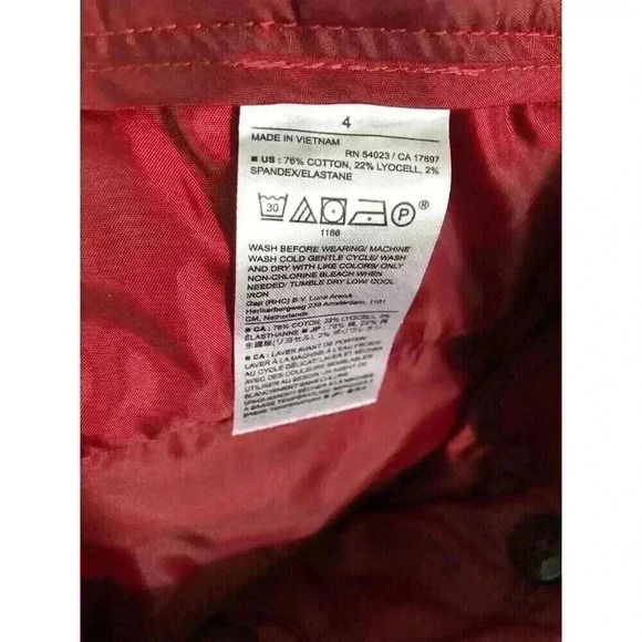 Banana Republic Sz 4 Wine Soft Velvet Dress Pants Wide Bootcut Lyocell Elastase - Picture 7 of 7